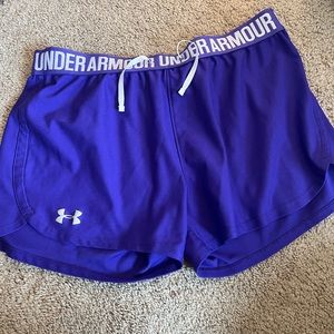 Purple Under Armour shorts